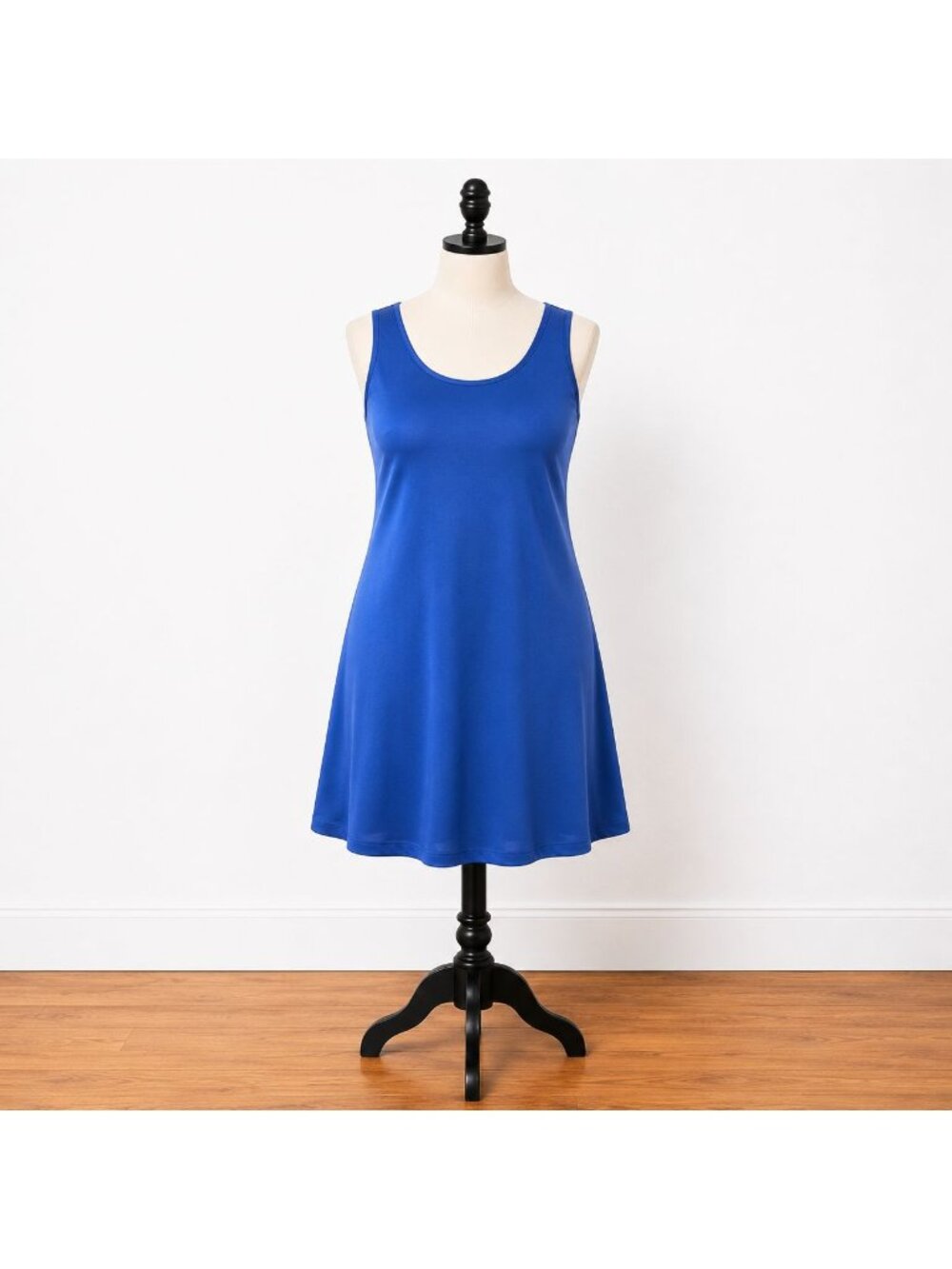White Birch Royal Blue Tank Dress Plus Size 3XL Slimming Stretch Knit Sleeveless